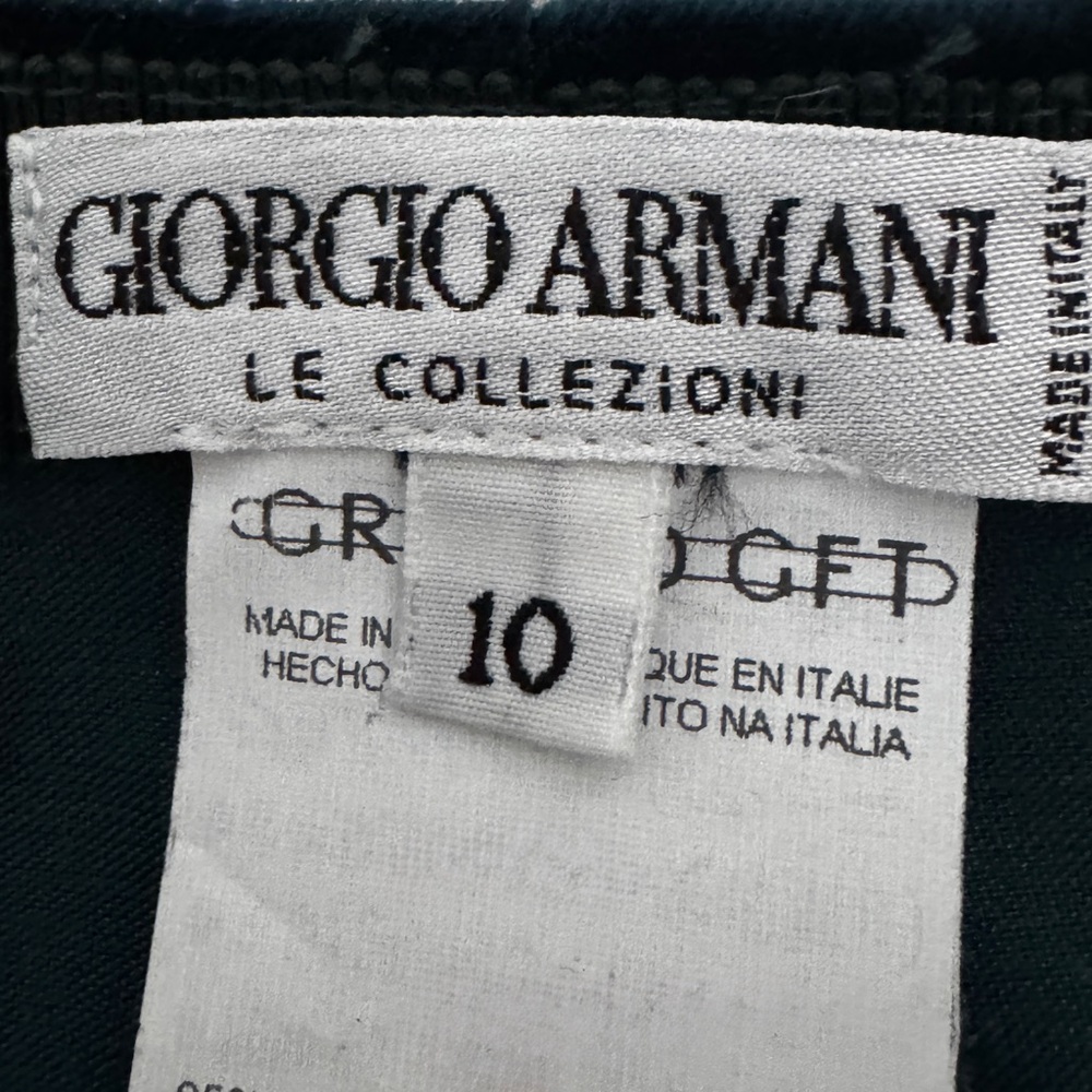 Vintage Giorgio Armani Le Collezioni Dark Marine Blue Velvet Pants Sz 10